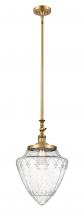  206-BB-G664-12 - Bullet - 1 Light - 12 inch - Brushed Brass - Stem Hung - Mini Pendant