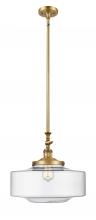  206-BB-G692-16 - Bridgeton - 1 Light - 16 inch - Brushed Brass - Stem Hung - Mini Pendant