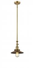  206-BB-M4 - Railroad - 1 Light - 8 inch - Brushed Brass - Stem Hung - Mini Pendant