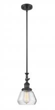  206-BK-G172 - Fulton - 1 Light - 7 inch - Matte Black - Stem Hung - Mini Pendant