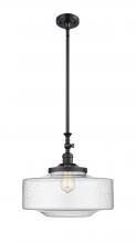  206-BK-G694-16 - Bridgeton - 1 Light - 16 inch - Matte Black - Stem Hung - Mini Pendant