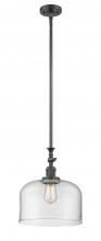 Innovations Lighting 206-OB-G72-L - Bell - 1 Light - 12 inch - Oil Rubbed Bronze - Stem Hung - Adjustable Mini Pendant
