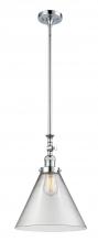  206-PC-G42-L - Cone - 1 Light - 12 inch - Polished Chrome - Stem Hung - Mini Pendant