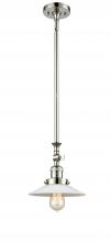  206-PN-G1 - Halophane - 1 Light - 9 inch - Polished Nickel - Stem Hung - Mini Pendant