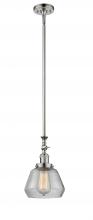  206-PN-G172 - Fulton - 1 Light - 7 inch - Polished Nickel - Stem Hung - Mini Pendant