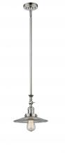  206-PN-G2 - Halophane - 1 Light - 9 inch - Polished Nickel - Stem Hung - Mini Pendant