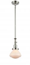  206-PN-G321 - Olean - 1 Light - 7 inch - Polished Nickel - Stem Hung - Mini Pendant