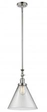  206-PN-G42-L - Cone - 1 Light - 12 inch - Polished Nickel - Stem Hung - Mini Pendant