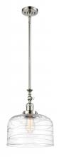  206-PN-G713-L - Bell - 1 Light - 12 inch - Polished Nickel - Stem Hung - Mini Pendant