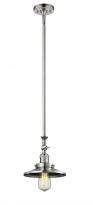  206-PN-M1 - Railroad - 1 Light - 8 inch - Polished Nickel - Stem Hung - Mini Pendant