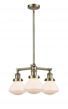  207-AB-G321-LED - Olean - 3 Light - 19 inch - Antique Brass - Stem Hung - Chandelier