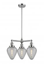  207-PC-G165-LED - Geneseo - 3 Light - 26 inch - Polished Chrome - Stem Hung - Chandelier