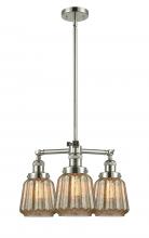  207-PN-G146-LED - Chatham - 3 Light - 24 inch - Polished Nickel - Stem Hung - Chandelier