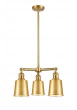  207-SG-M9-SG-LED - Addison - 3 Light - 19 inch - Satin Gold - Stem Hung - Chandelier