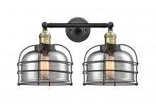  208-BAB-G73-CE - Bell Cage - 2 Light - 19 inch - Black Antique Brass - Bath Vanity Light