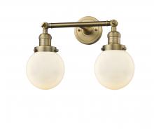  208-BB-G201-6-LED - Beacon - 2 Light - 17 inch - Brushed Brass - Bath Vanity Light