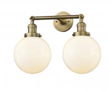  208-BB-G201-8-LED - Beacon - 2 Light - 19 inch - Brushed Brass - Bath Vanity Light