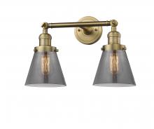  208-BB-G63-LED - Cone - 2 Light - 16 inch - Brushed Brass - Bath Vanity Light