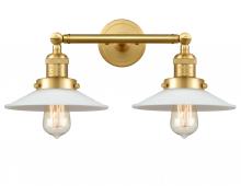  208-SG-G1-LED - Halophane - 2 Light - 18 inch - Satin Gold - Bath Vanity Light