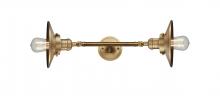  208L-BB-M4-LED - Railroad - 2 Light - 8 inch - Brushed Brass - Bath Vanity Light