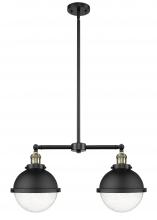  209-BAB-HFS-84-BK-LED - Hampden - 2 Light - 18 inch - Black Antique Brass - Stem Hung - Island Light