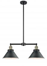  209-BAB-M10-BK-LED - Briarcliff - 2 Light - 21 inch - Black Antique Brass - Stem Hung - Island Light