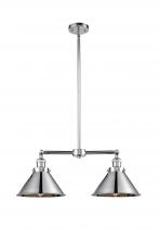  209-PC-M10-PC - Briarcliff - 2 Light - 21 inch - Polished Chrome - Stem Hung - Island Light