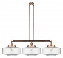  213-AC-G694-16 - Bridgeton - 3 Light - 50 inch - Antique Copper - Stem Hung - Island Light