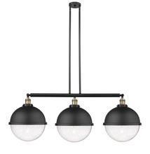  213-BAB-HFS-124-BK - Hampden - 3 Light - 45 inch - Black Antique Brass - Stem Hung - Island Light