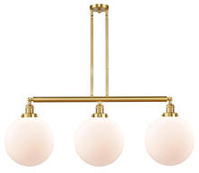  213-SG-G201-12-LED - Beacon - 3 Light - 44 inch - Satin Gold - Stem Hung - Island Light