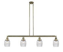  214-AB-G302-LED - Colton - 4 Light - 50 inch - Antique Brass - Stem Hung - Island Light