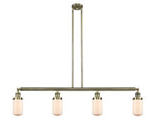  214-AB-G311-LED - Dover - 4 Light - 49 inch - Antique Brass - Stem Hung - Island Light