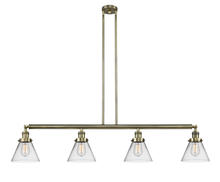 Innovations Lighting 214-AB-G42-LED - Cone - 4 Light - 52 inch - Antique Brass - Stem Hung - Adjustable Island Light