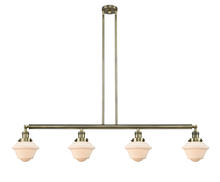  214-AB-G531-LED - Oxford - 4 Light - 52 inch - Antique Brass - Stem Hung - Island Light