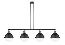  214-BAB-HFS-84-BK-LED - Hampden - 4 Light - 54 inch - Black Antique Brass - Stem Hung - Island Light