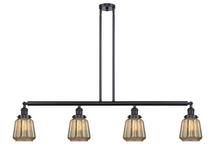  214-BK-G146-LED - Chatham - 4 Light - 51 inch - Matte Black - Stem Hung - Island Light