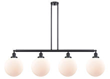  214-BK-G201-10 - Beacon - 4 Light - 54 inch - Matte Black - Stem Hung - Island Light