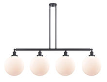  214-BK-G201-12 - Beacon - 4 Light - 56 inch - Matte Black - Stem Hung - Island Light