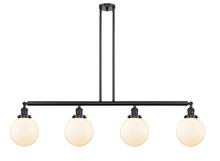  214-BK-G201-8-LED - Beacon - 4 Light - 53 inch - Matte Black - Stem Hung - Island Light