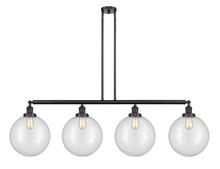  214-BK-G202-12 - Beacon - 4 Light - 56 inch - Matte Black - Stem Hung - Island Light