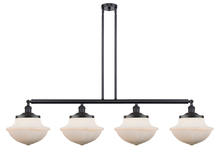  214-BK-G541-LED - Oxford - 4 Light - 54 inch - Matte Black - Stem Hung - Island Light