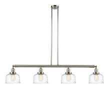  214-PN-G713 - Bell - 4 Light - 53 inch - Polished Nickel - Stem Hung - Island Light