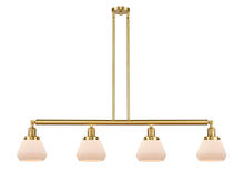 Innovations Lighting 214-SG-G171-LED - Fulton - 4 Light - 51 inch - Satin Gold - Stem Hung - Adjustable Island Light