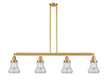  214-SG-G192 - Bellmont - 4 Light - 51 inch - Satin Gold - Stem Hung - Island Light