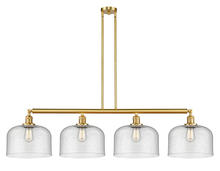  214-SG-G74-L - Bell - 4 Light - 54 inch - Satin Gold - Stem Hung - Island Light