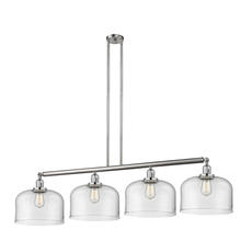  214-SN-G72-L - Bell - 4 Light - 54 inch - Brushed Satin Nickel - Stem Hung - Island Light