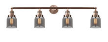  215-AC-G53 - Bell - 4 Light - 42 inch - Antique Copper - Bath Vanity Light