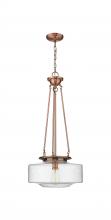  221-1P-AC-G694-16 - Bridgeton - 1 Light - 16 inch - Antique Copper - Chain Hung - Pendant