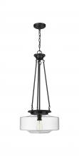  221-1P-BK-G692-16 - Bridgeton - 1 Light - 16 inch - Matte Black - Chain Hung - Pendant