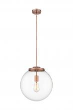  221-1S-AC-G202-14 - Beacon - 1 Light - 16 inch - Antique Copper - Cord hung - Pendant